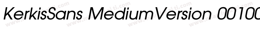 KerkisSans MediumVersion 001000字体转换